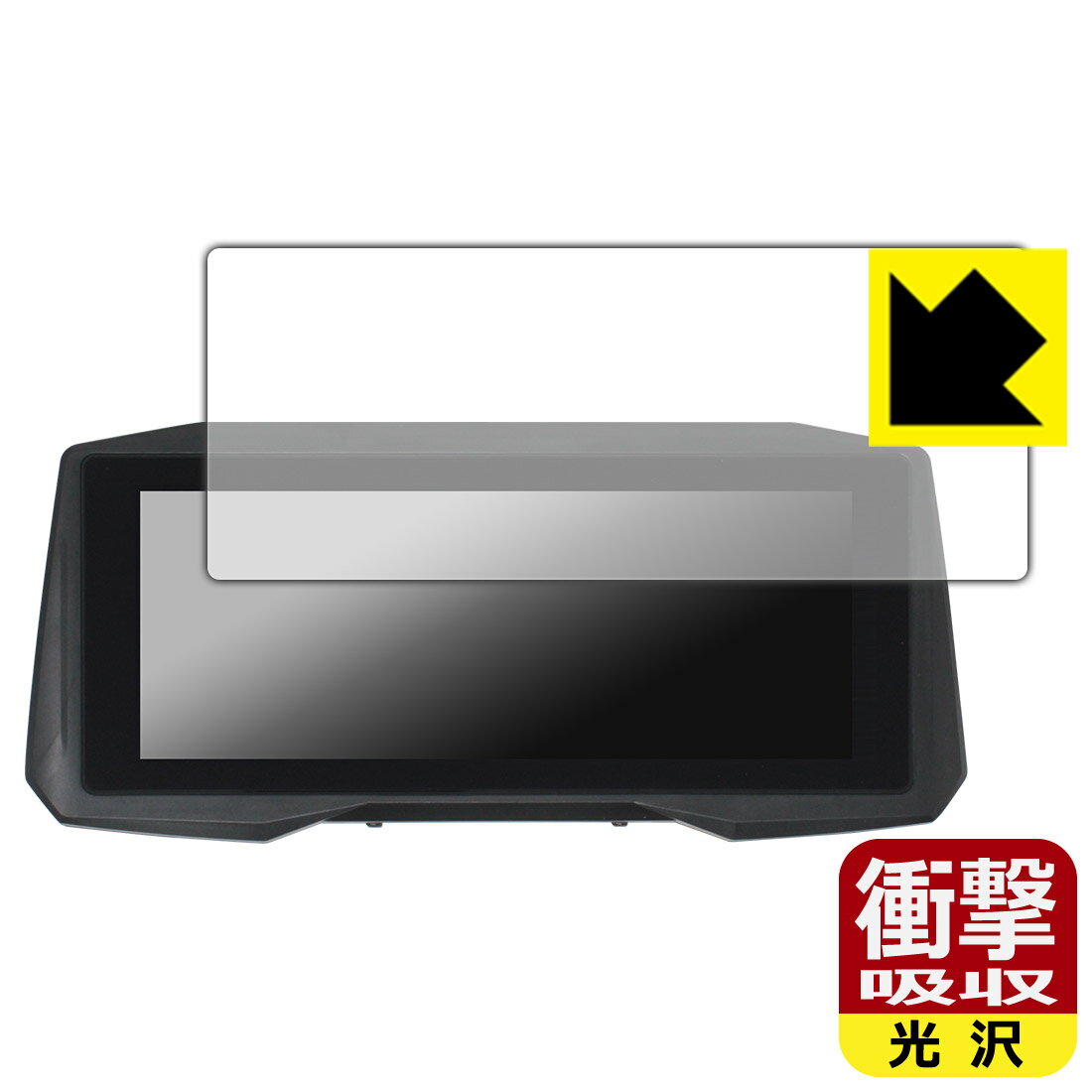 衝撃吸収【 光沢 】保護フィルム EVKEY 7インチ バイク用ナビ M6 日本製 自社製造直販