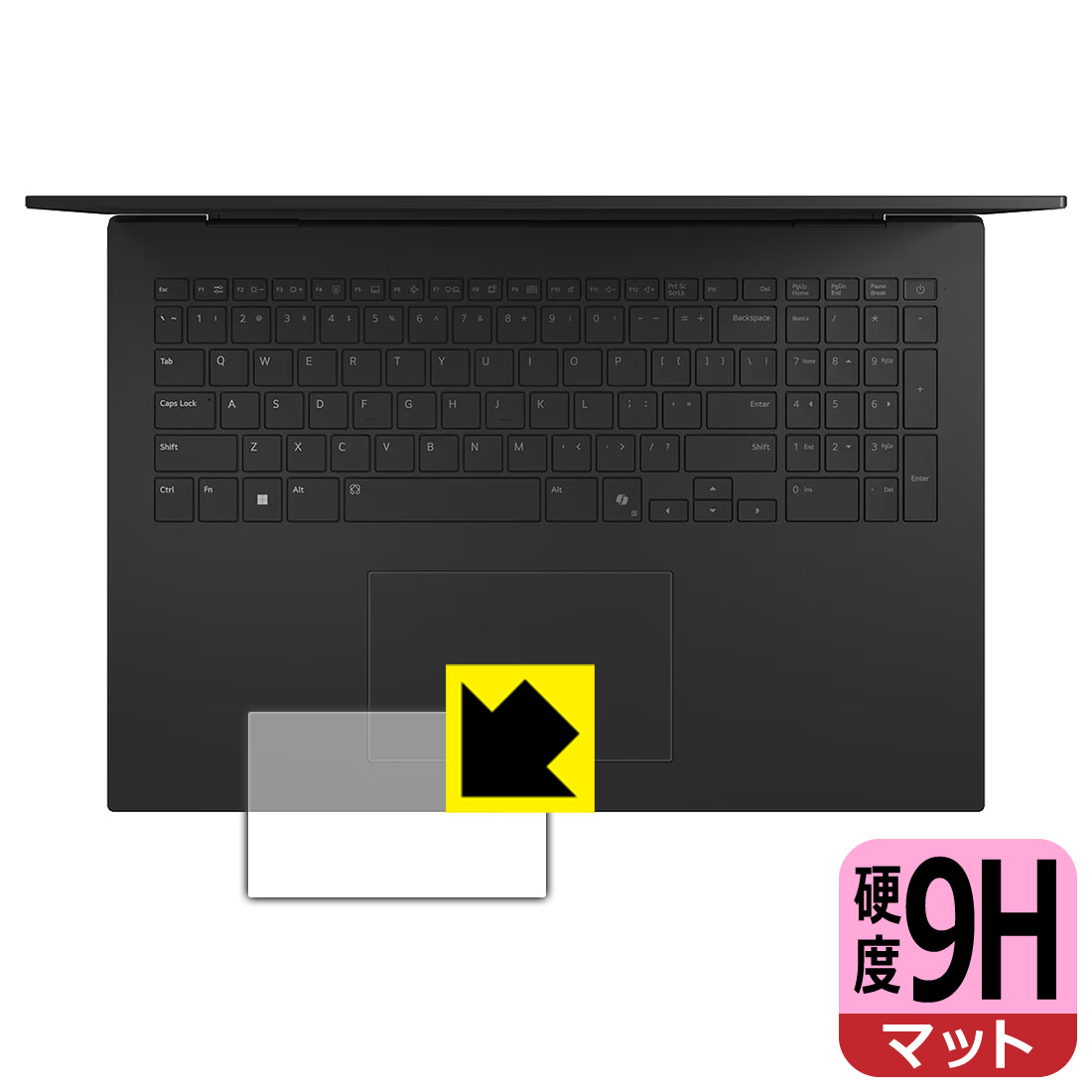 9H高硬度【 反射低減 】保護フィルム LG gram 17インチ 17Z90TLシリーズ (2025年モデル) タッチパッド用 日本製 自社製造直販