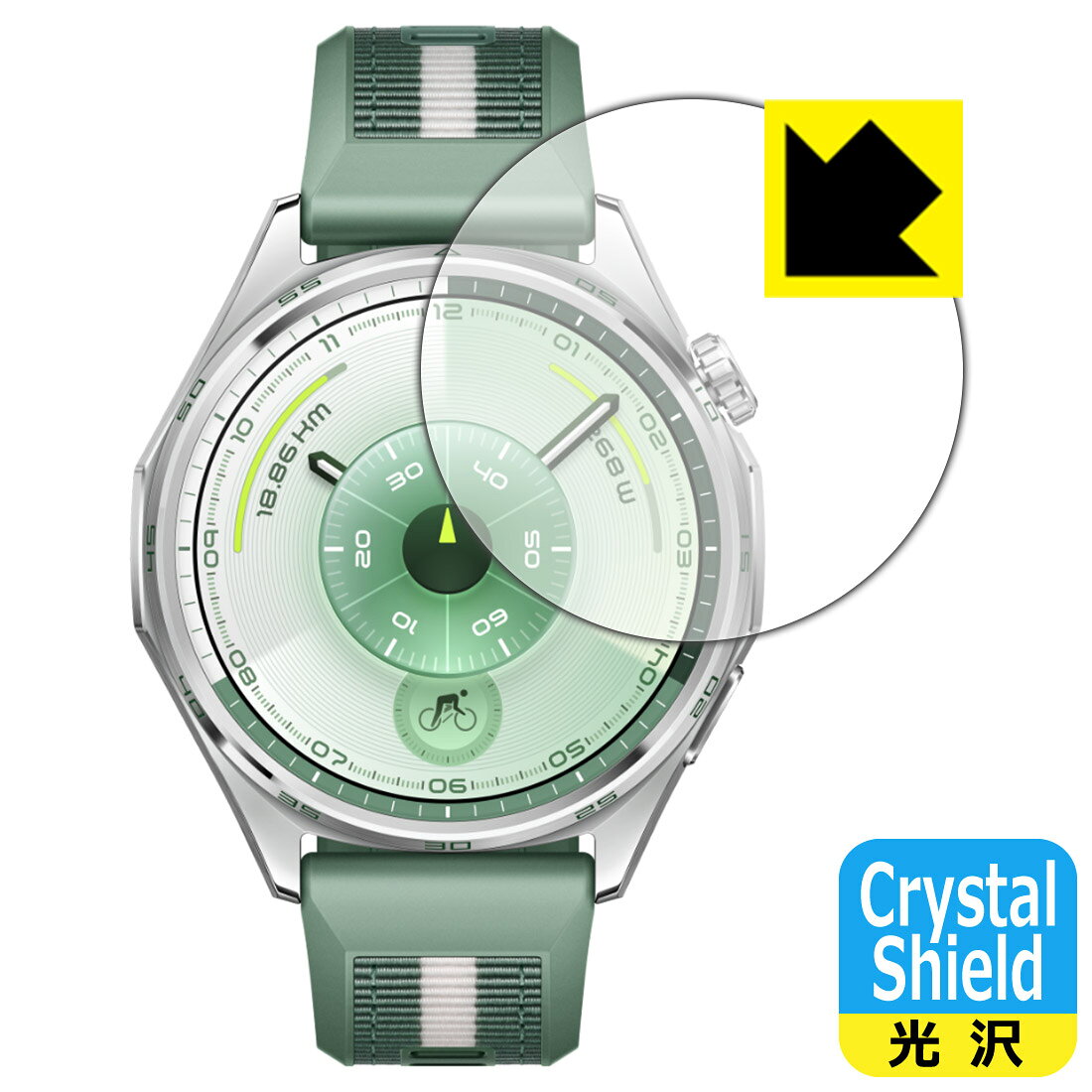 【 スーパーSALE 10%OFF 】Crystal Shield【 光沢 】保護フィルム HUAWEI WATCH GT 6 【 ケースサイズ 46mm用 】 日本製 自社製造直販