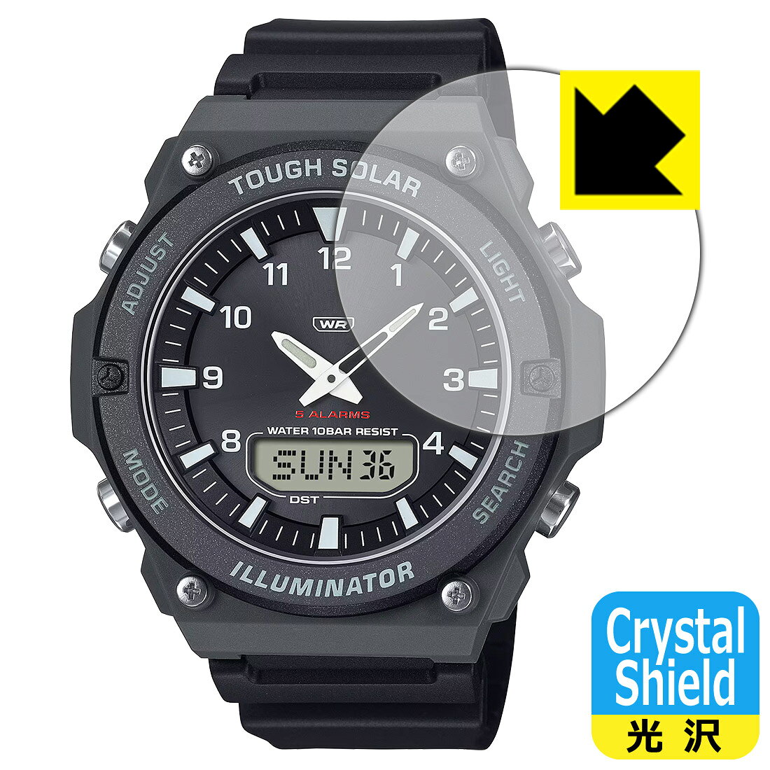 Crystal Shield【 光沢 】保護フィルム CASIO Collection AQ-S820W シリーズ 日本製 自社製造直販