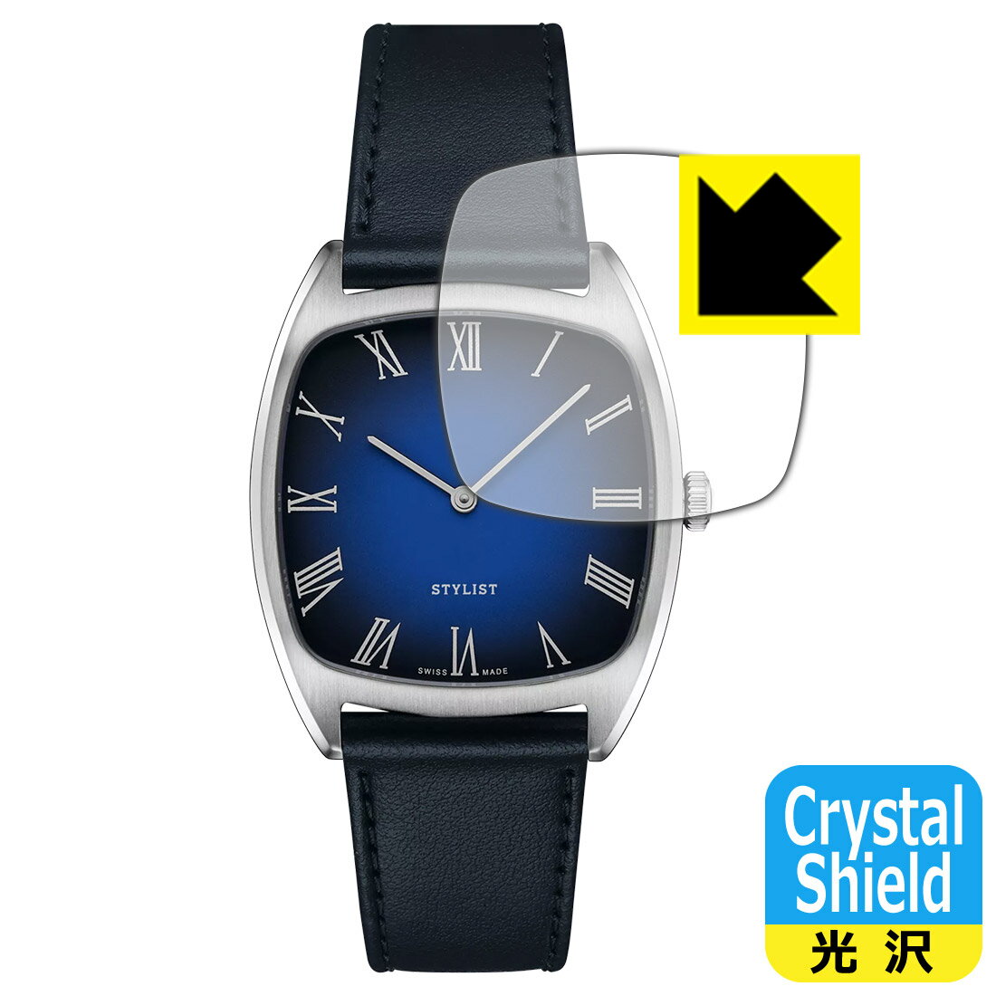 Crystal Shield【 光沢 】保護フィルム TISSOT STYLIST 32x32mm (T159.909) 日本製 自社製造直販