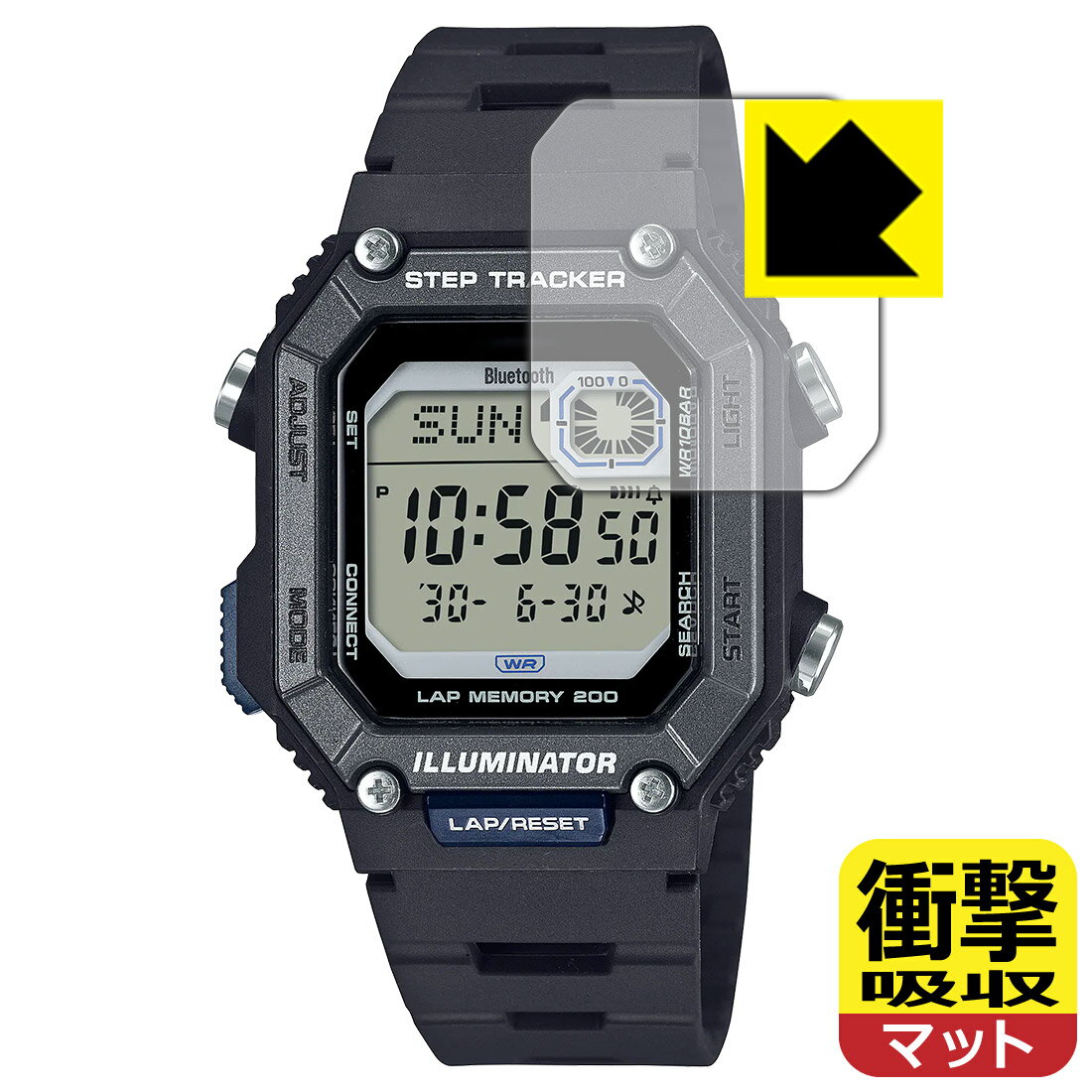 対応機種●対応機種 : カシオ コレクション スポーツ STW-1000シリーズ 専用の保護フィルムです。●製品内容 : 風防用フィルム1枚・クリーニングワイプ1個●特殊素材の衝撃吸収層が外部からの衝撃を吸収し、機器へのダメージをやわらげます。『衝撃吸収(非光沢)の保護フィルム』●安心の国産素材を使用。日本国内の自社工場で製造し出荷しています。 ★貼り付け失敗交換サービス対象商品★ 国内自社工場製造・発送だからできる 安心の製品保証とサポート ■製品保証 お届けした製品が誤っていたり、不具合があった場合などには、お届けから1ヶ月以内にメールにてお問い合わせください。交換等対応させていただきます。[キャンセル・返品（返金・交換）について] ■■貼り付け失敗時の交換サービス■■貼り付けに失敗しても1回だけ無償交換ができます。(失敗したフィルムをお送りいただき、新品に無償交換します。往復の送料のみお客様にご負担をお願いいたします。詳しくは製品に同封の紙をご確認ください) ■■保護フィルム貼り付け代行サービス■■保護フィルムの貼り付け作業に自信がない方には、PDA工房で貼り付け作業を代行いたします。(PDA工房の保護フィルムのみが対象です。詳しくは製品に同封の紙をご確認ください) 衝撃吸収【反射低減】保護フィルム 素材説明 ■衝撃を吸収＆割れない安心感特殊素材の衝撃吸収層がたわむことで衝撃を吸収し、液晶画面や機器へのダメージをやわらげます。ガラスフィルムは割れることがあるため、破損部分でケガをすることがありますが、このフィルムはPET素材ですので、絶対に割れず、安全にお使いいただけます。もちろん割れたカケラが落ちることもありませんので、異物混入などのトラブルも未然に防ぎます。■画面の映り込みを抑える反射防止タイプ！表面に微細な凹凸を作ることにより、外光を乱反射させギラツキを抑える「アンチグレア加工」がされております。屋外での太陽光の映り込み、屋内でも蛍光灯などの映り込みが気になるシーンが多い方におすすめです。また、指紋がついた場合でも目立ちにくいという特長があります。■指紋が目立ちにくい上、フッ素加工で汚れがつきにくい！反射防止のアンチグレア加工で指紋が目立ちにくい上、表面はフッ素コーティングがされており、皮脂や汚れがつきにくく、また、落ちやすくなっています。指滑りはさらさらな使用感です。■抗菌加工で清潔抗菌加工によりフィルム表面の菌の繁殖を抑えることができます。清潔な画面を保ちたい方におすすめです。※抗菌率99.9％ / JIS Z2801 抗菌性試験方法による評価■気泡の入りにくい特殊な自己吸着タイプ接着面は気泡の入りにくい特殊な自己吸着タイプです。素材に柔軟性があり、貼り付け作業も簡単にできます。また、はがすときにガラス製フィルムのように割れてしまうことはありません。貼り直しが何度でもできるので、正しい位置へ貼り付けられるまでやり直すことができます。■安心の日本製最高級グレードの国産素材を日本国内の弊社工場で加工している完全な Made in Japan です。安心の品質をお届けします。 【ポスト投函送料無料】商品は【ポスト投函発送 (追跡可能メール便)】で発送します。お急ぎ、配達日時を指定されたい方は以下のクーポンを同時購入ください。【お急ぎ便クーポン】　プラス110円(税込)で速達扱いでの発送。お届けはポストへの投函となります。【配達日時指定クーポン】　プラス550円(税込)で配達日時を指定し、宅配便で発送させていただきます。【お急ぎ便クーポン】はこちらをクリック【配達日時指定クーポン】はこちらをクリック