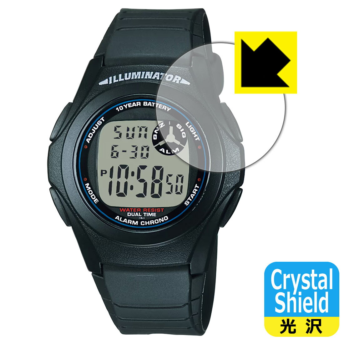 Crystal Shield�� ���� ���ݸ�ե���� CASIO Collection F-200W ���꡼�� ������ ������¤ľ��