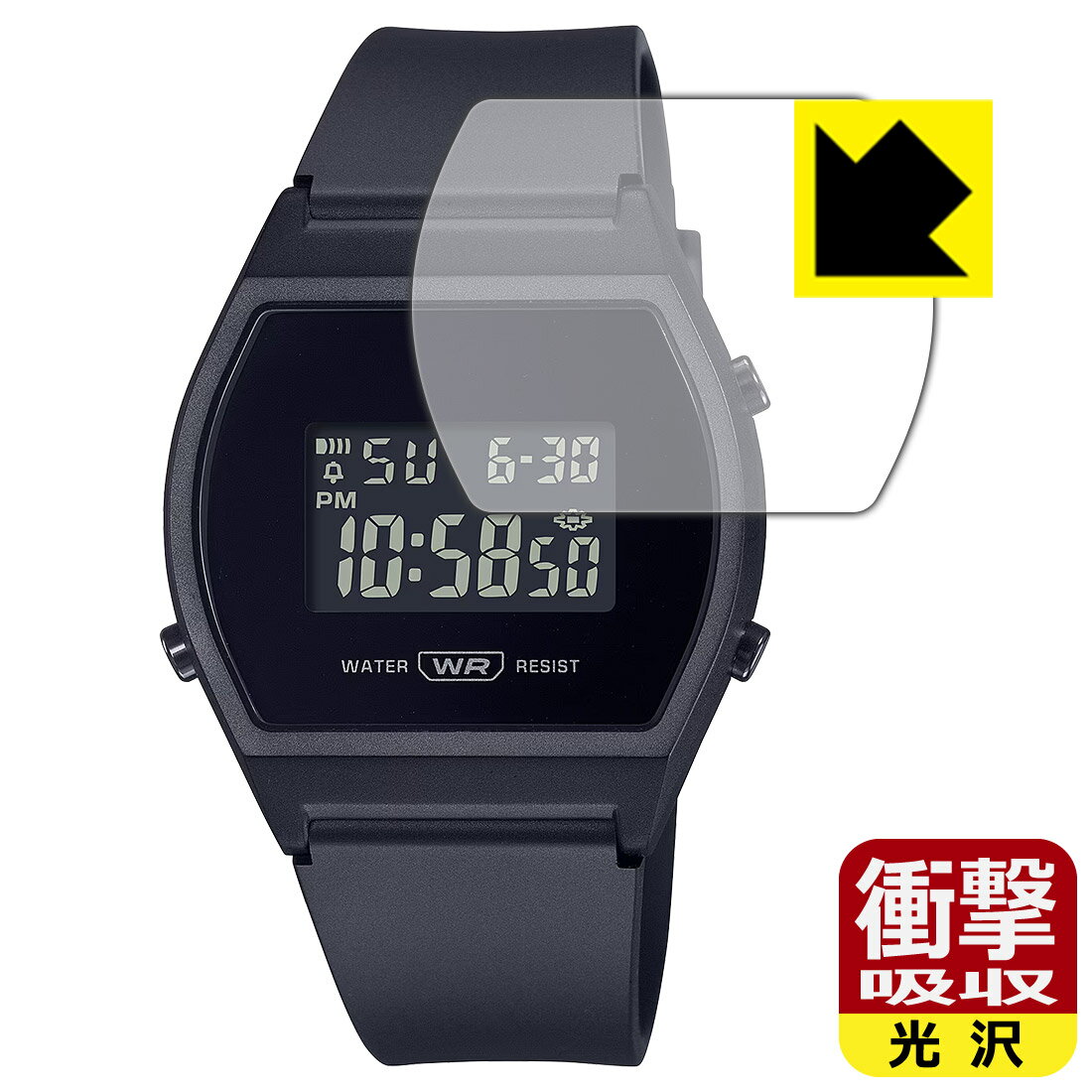 衝撃吸収【 光沢 】保護フィルム CASIO CLASSIC LW-204 シリーズ 日本製 自社製造直販(2.0)
