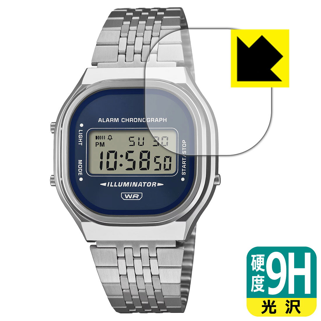 9H高硬度【 光沢 】保護フィルム CASIO CLASSIC A140WE シリーズ 日本製 自社製造直販