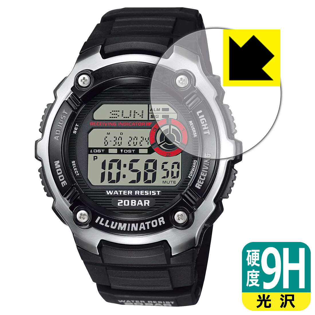 対応機種●対応機種 : カシオ ウェーブセプター WV-200R (WV-M200R) シリーズ 専用の商品です。●製品内容 : 風防用フィルム1枚・クリーニングワイプ1個●柔軟性があり、ガラスフィルムのように衝撃を受けても割れない！スリキズ防止にもなる『9H高硬度(光沢)の保護フィルム』●安心の国産素材を使用。日本国内の自社工場で製造し出荷しています。 ★貼り付け失敗交換サービス対象商品★ 国内自社工場製造・発送だからできる 安心の製品保証とサポート ■製品保証 お届けした製品が誤っていたり、不具合があった場合などには、お届けから1ヶ月以内にメールにてお問い合わせください。交換等対応させていただきます。[キャンセル・返品（返金・交換）について] ■■貼り付け失敗時の交換サービス■■貼り付けに失敗しても1回だけ無償交換ができます。(失敗したフィルムをお送りいただき、新品に無償交換します。往復の送料のみお客様にご負担をお願いいたします。詳しくは製品に同封の紙をご確認ください) ■■保護フィルム貼り付け代行サービス■■保護フィルムの貼り付け作業に自信がない方には、PDA工房で貼り付け作業を代行いたします。(PDA工房の保護フィルムのみが対象です。詳しくは製品に同封の紙をご確認ください) 9H高硬度【光沢】保護フィルム 素材説明 ■表面硬度 9Hなのにしなやかなフィルム表面硬度はガラスフィルムと同等の9Hですが、しなやかな柔軟性がある「超ハードコートPETフィルム」なので衝撃を受けても割れません。厚みも一般的なガラスフィルムより薄い約0.2mmでタッチ操作の感度も良好です。(※1)※フィルムの性能（表面硬度 9H）は世界的な規模の検査/認証機関で試験されております。■高級感あふれる光沢と画質を損なわない透明度！貼っていることを意識させないほどの高い透明度に、高級感あふれる光沢・クリアな仕上げとなります。動画視聴や画像編集など、機器本来の発色を重視したい方におすすめです。■フッ素加工で汚れがつきにくく、指滑りもなめらか！表面はフッ素コーティングがされており、皮脂や汚れがつきにくく、また、落ちやすくなっています。指滑りもなめらかで、快適な使用感です。■気泡の入りにくい特殊な自己吸着タイプ接着面は気泡の入りにくい特殊な自己吸着タイプです。素材に柔軟性があり、貼り付け作業も簡単にできます。また、はがすときにガラス製フィルムのように割れてしまうことはありません。貼り直しが何度でもできるので、正しい位置へ貼り付けられるまでやり直すことができます。■安心の日本製最高級グレードの国産素材を日本国内の弊社工場で加工している完全な Made in Japan です。安心の品質をお届けします。※1「表面硬度 9H」の表示は素材として使用しているフィルムの性能です。機器に貼り付けた状態の測定結果ではありません。 【ポスト投函送料無料】商品は【ポスト投函発送 (追跡可能メール便)】で発送します。お急ぎ、配達日時を指定されたい方は以下のクーポンを同時購入ください。【お急ぎ便クーポン】　プラス110円(税込)で速達扱いでの発送。お届けはポストへの投函となります。【配達日時指定クーポン】　プラス550円(税込)で配達日時を指定し、宅配便で発送させていただきます。【お急ぎ便クーポン】はこちらをクリック【配達日時指定クーポン】はこちらをクリック