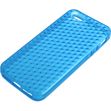 【ポスト投函送料無料】TPUケース iPhone 5s/5/SE(ダイヤパターン)ブルー 【スマホケース】 【RCP】【smtb-kd】