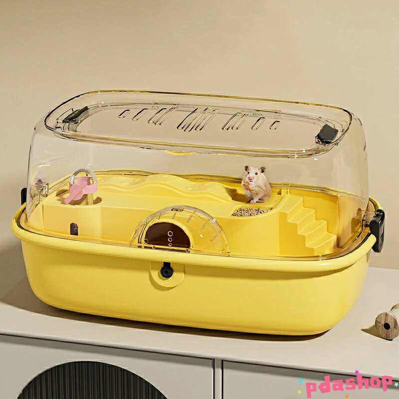 【全品2点で5%OFF】ハウスハムハウス ハムスターケージ 組み立て簡単 鍵付き 通気性 掃除しやすい 回し..