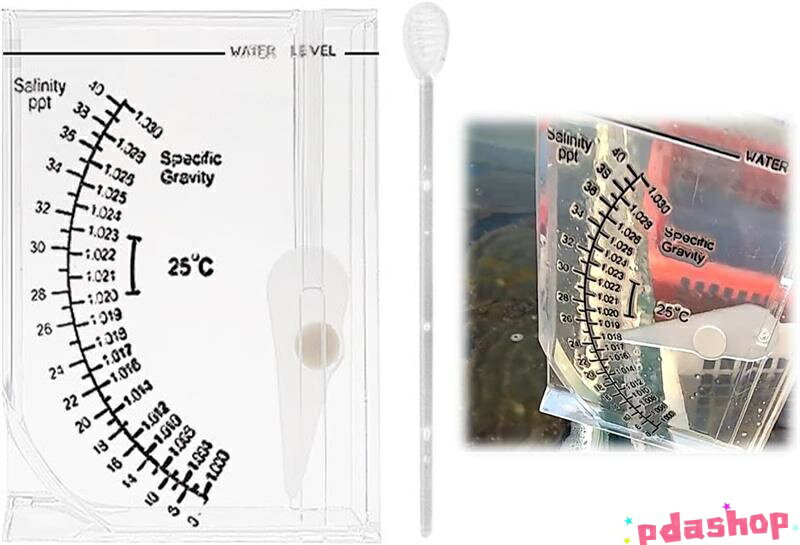 【全品2点で5%OFF】水槽 比重計 塩分比重計 正方形 塩水 ハイドロメーター アクリル材質 丈夫で耐久性..