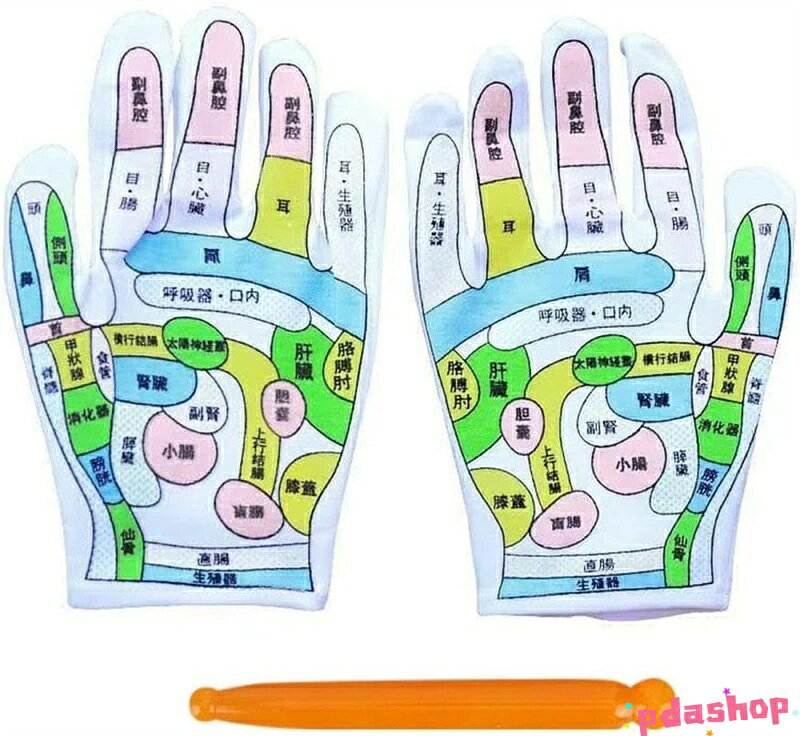 【全品2点で5%OFF】手ツボ 手袋マッサージ 疲れ緩和 通気性 柔らかい 肌に優しい ストレス解消 マッサージツボ押し棒付き 着心地がいい フリーサイズ メンズ レディース