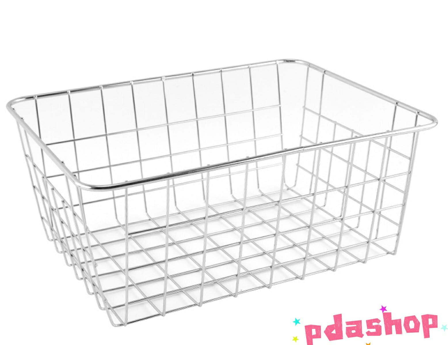 乐天商城 - 【全品5%ポイント】収納バスケット 2個入り オフィス 保育園 ランドリーシェルフオーガナイザー用 キッチン収納ボックス ワイヤーバスケット カゴ収納