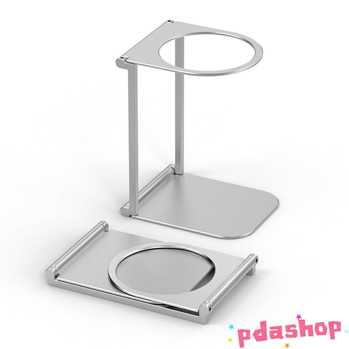 【全品2点で5%OFF】アルミ合金ポータブルコーヒーマシンスタンド THKJ 製折りたたみ式 コーヒーマシンアクセサリ ー屋外軽量 シルバー 人気 おすすめ