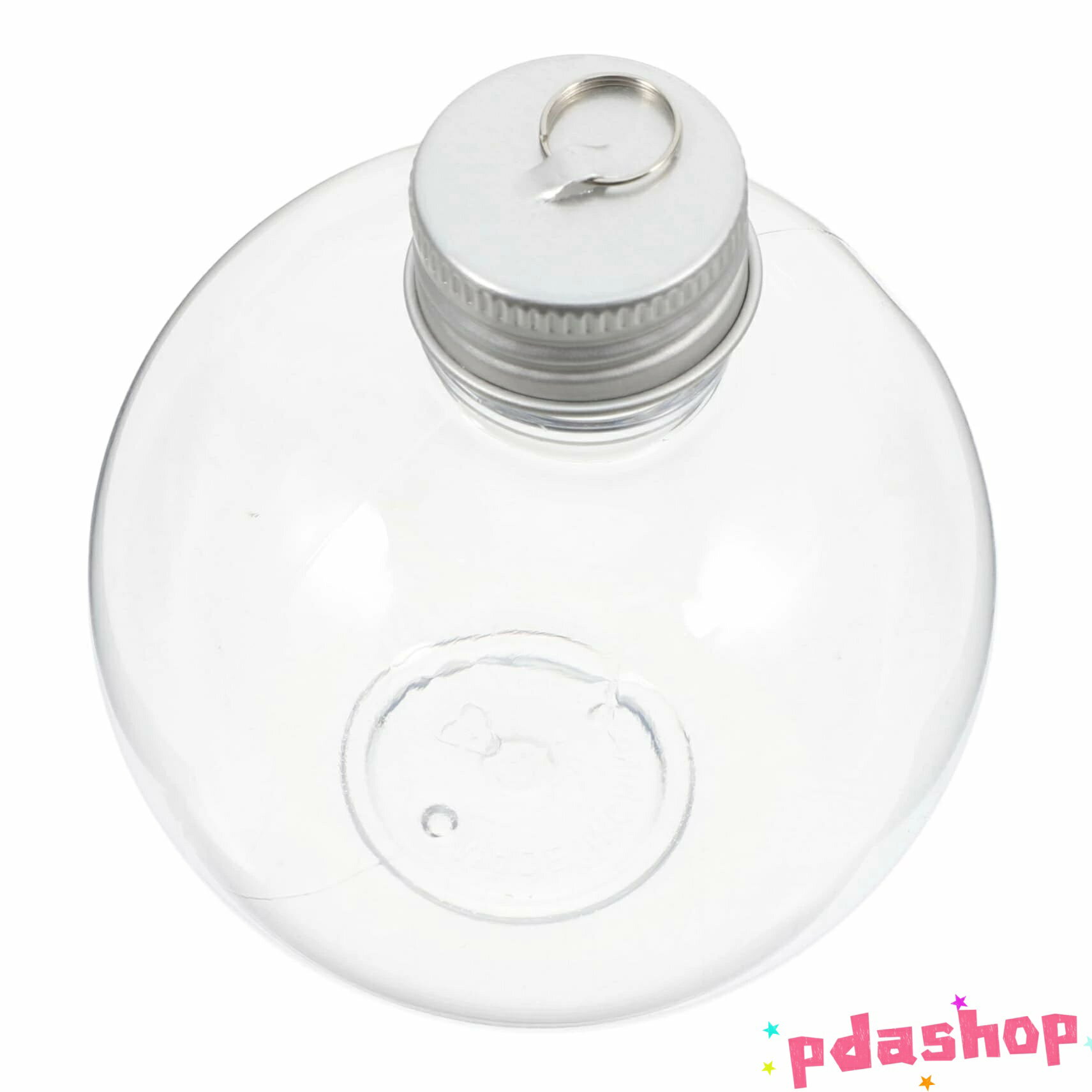 Rakuten - 【全品5%ポイント】6 THKJ 個の球形ボトル透明プラスチックオーナメントドリンク用空ボトルミルククリスマスデコレーション用の充填可能なオーナメント付き