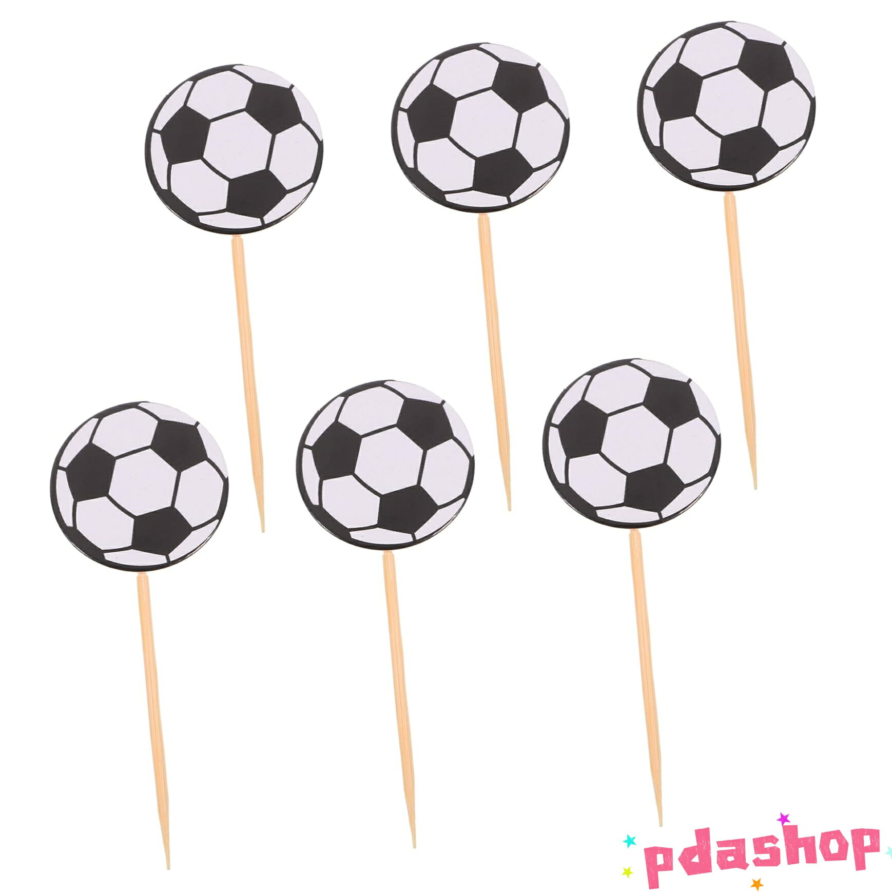 【全品2点で5%OFF】60個 サッカーケーキトッパー スポーツテーマ THKJ カップケーキ飾り 誕生日パーティー用 フルーツやマフィンにも対応 人気 おすすめ