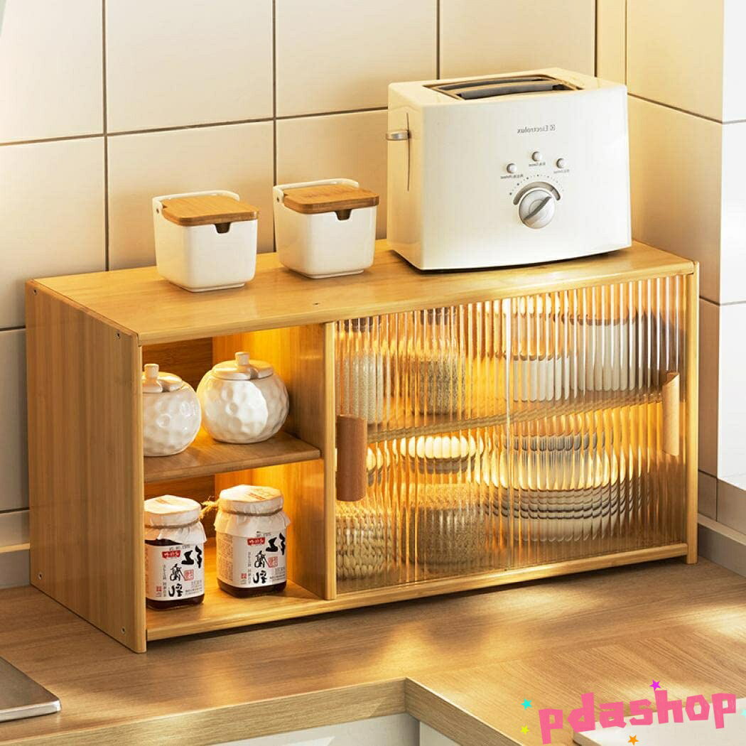 【全品2点で5%OFF】食器棚 キッチン収納 キッチンカウンター キッチンキャビネット THKJ カップボード 和風 組み立て式 防塵 引き戸 2段 3段 調味料 お椀 箸