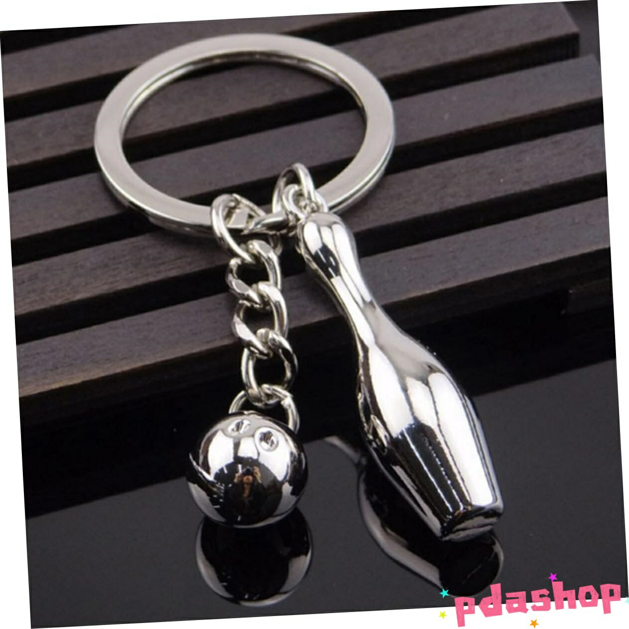 【全品2点で5%OFF】15 個 ボウリング キーホルダー キーリング バッグ 装飾 吊り下げ 飾り プレゼント 子供用 バックパック用 鍵