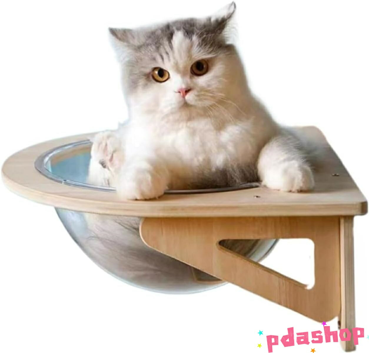 【全品2点で5%OFF】ハンモック 猫ハウス 猫用 壁付け 窓キャットウォーク THKJ 透明ボウル 宇宙船型カプセル 耐荷重 ペットハウスH19 人気 おすすめ 便利