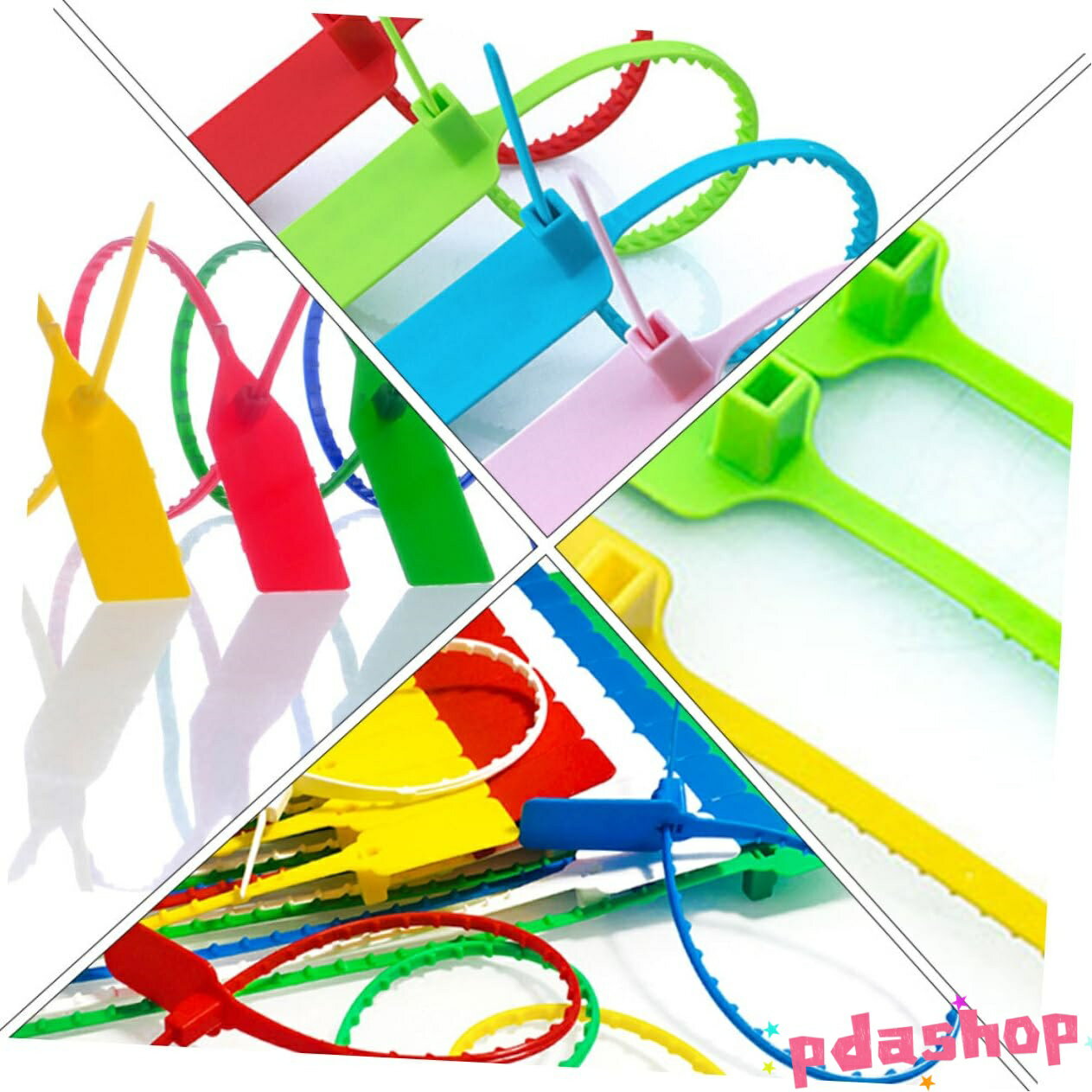 【全品2点で5%OFF】100個 一次性プラスチック防盗封条 セキュリティロックタグ THKJ 物流 コンテナ トラック包装対応 高耐熱 低摩擦の 密封シ ランダムカラー
