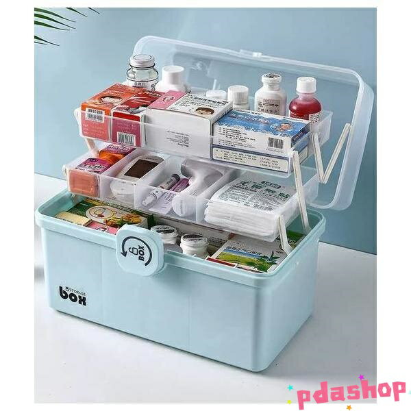 【全品5%ポイント】薬箱 救急箱 大容量 3層 収納ケース 収納ボックス THKJ 折り畳み式 工具箱 応急ボックス 空間節約 取っ手 持ち運び 防災グッズ 常備 3
