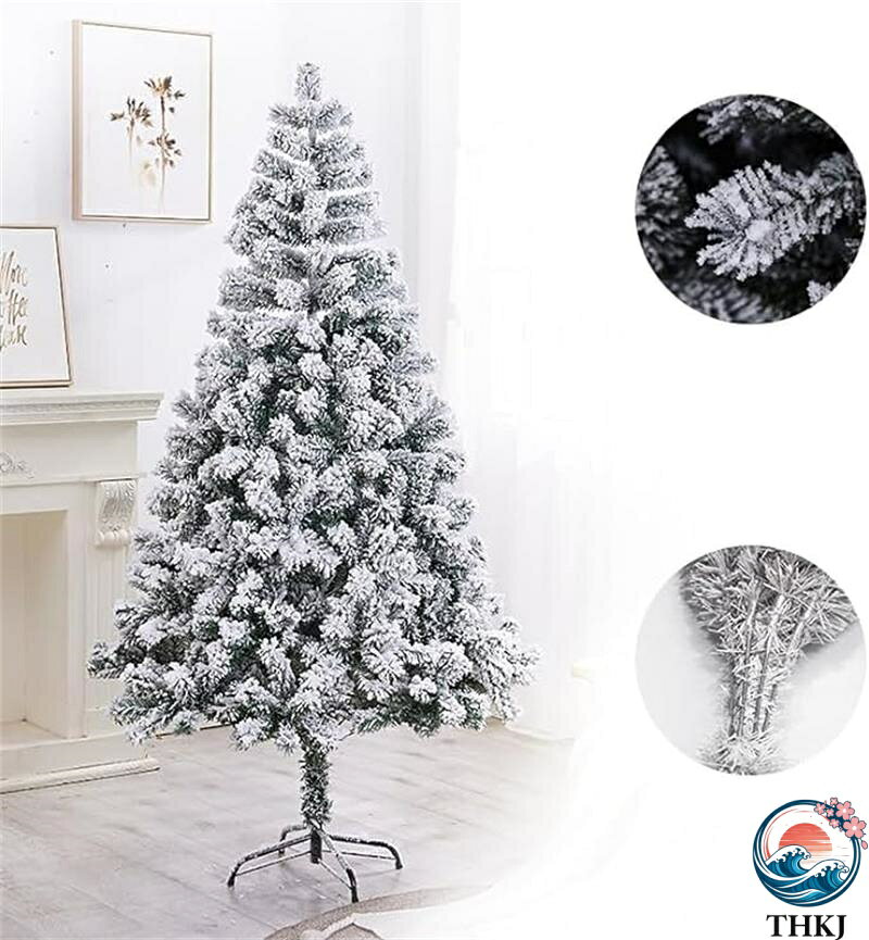 【全品2点で5%OFF】クリスマスツリー リアル ホワイト Christmas tree THKJ ニードツリー スノータイプ 高濃密度 組立簡単 収納便利 インテリア用品 150cm