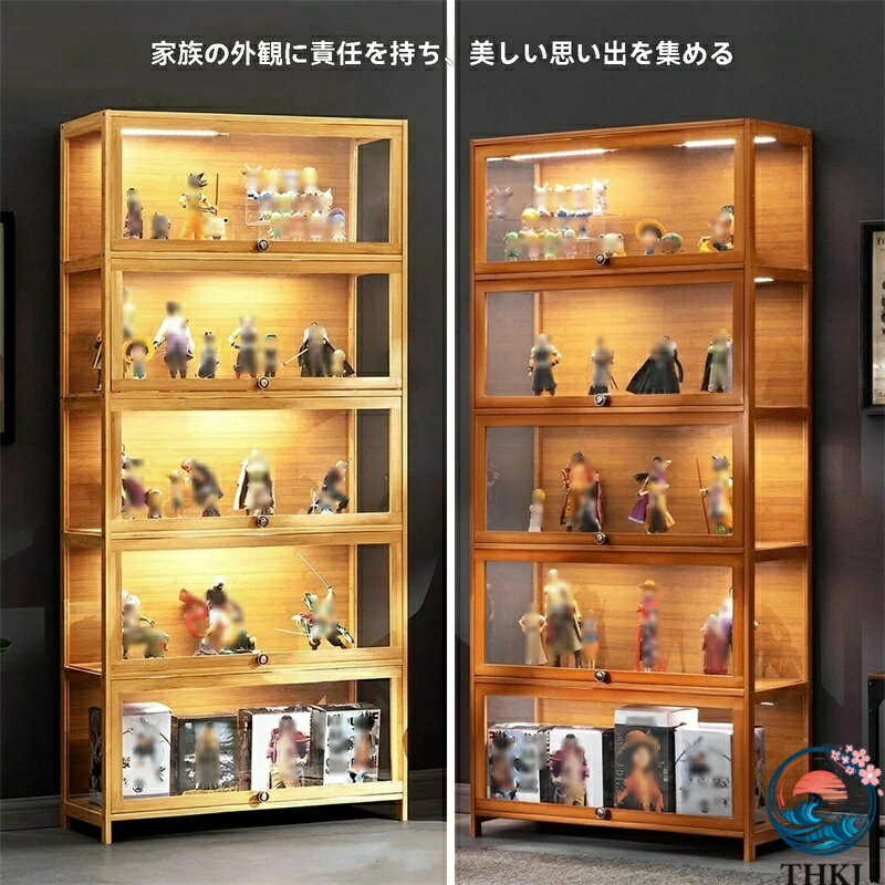 乐天商城 - 【全品5%ポイント】アクリル製ディスプレイキャビネット フィギュアケース コレクションケース フリップトップキャビネットドアデザイン 三面透明