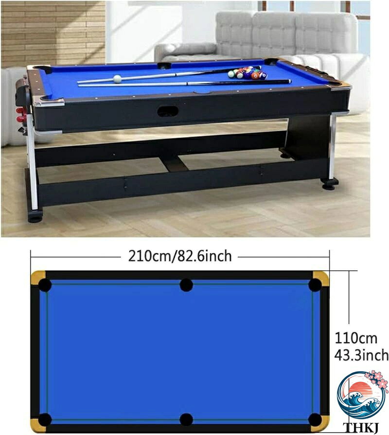 【全品2点で5%OFF】4イン1コンビネーションテーブル、ファミリーマルチゲームテーブル - 7フィートのビリヤード/ビリヤード台+エアホッケー+テニステーブル+ディナーテーブル、屋内スポーツ、ゲームルーム、バー、パーティー用【車上渡し・時間指定不可】