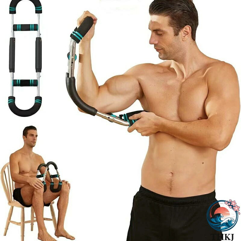 【全品2点で5%OFF】ツイスターアームエクササイズ器具、調節可能なスプリングワークアウトバー、前腕上..