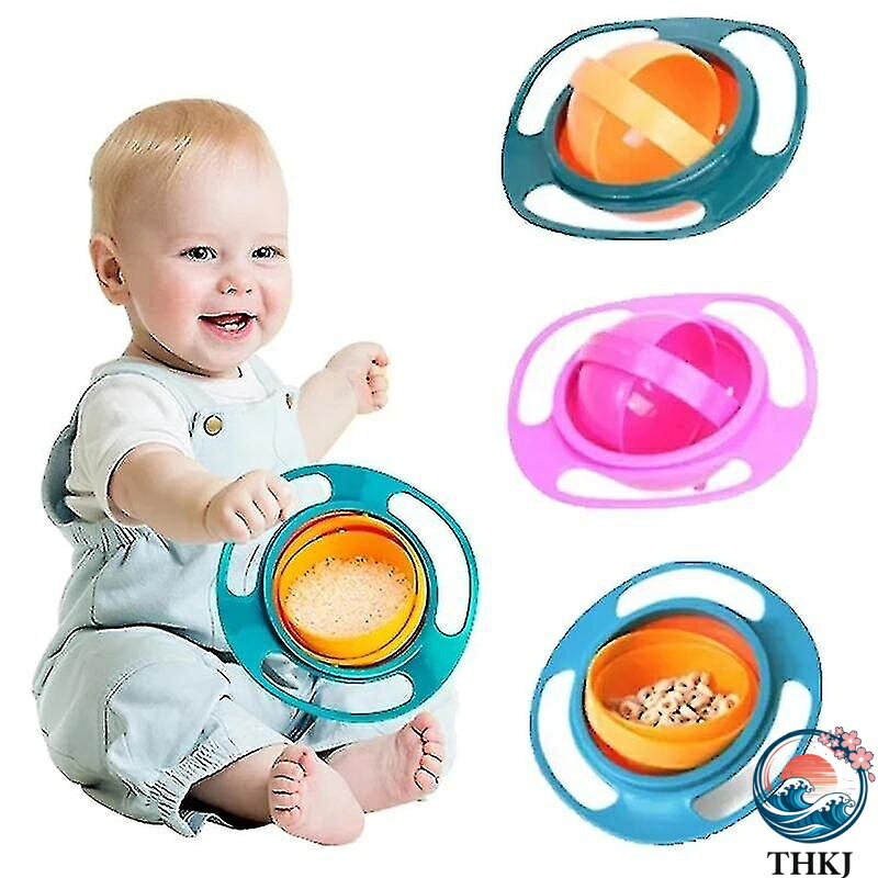 Plate, Bowl, Set - ベビー食器 スナックカップ 離乳食食器【どんなに回してもひっくり返らない THKJ 】360度回転可能 授乳ボウル こぼれ防止ボウル 漏れ防止ボウル 赤ちゃん 食器