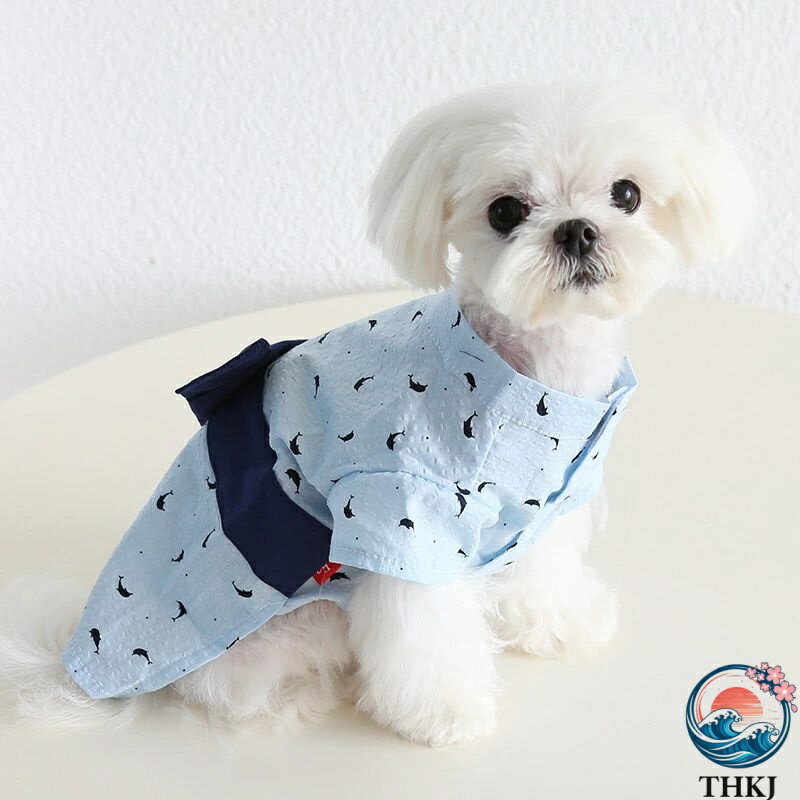 【全品2点で5%OFF】かわいい ペット用袴 犬 猫 浴衣 和服 着物 男の子 ドッグウェア 小型犬 中型犬 コ..