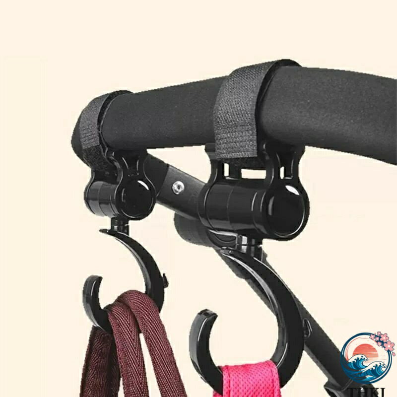 【全品5%ポイント】ベビーカー フック 4個 電動車 360度 回転 収納 多機能 アクセ...