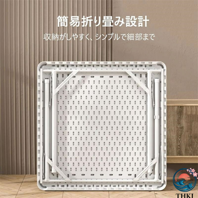 PDA shopの【全品5%ポイント】麻雀卓 折り畳み式 麻雀テーブル カップホルダー＆チップトレイ付き 軽量 高密度ポリエチレン ハニカム構造 多機能 人気 おすすめ｜アングル2