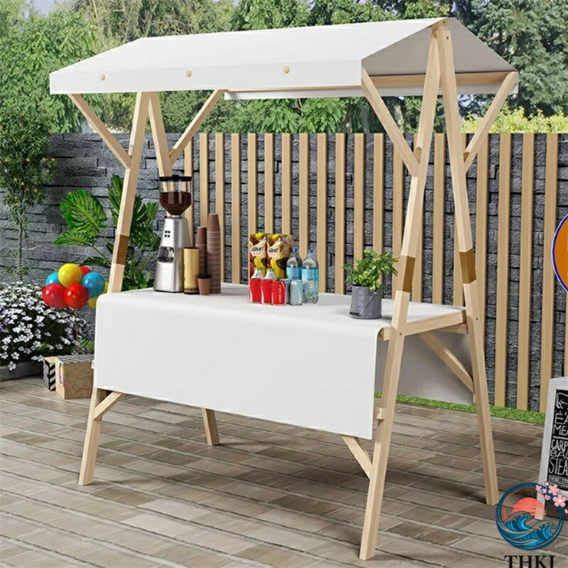 【全品2点で5%OFF】屋台ブース 折りたたみ式 仮設屋台セット 幅120/150CM 木製屋台 折りたたみ式屋台 マーケット屋台ディスプレイスタンド ストリート 簡単組み立て 軽量 収納便利 ファーマーズマーケットフリーマーケット 出店 イベントブース マルシェ