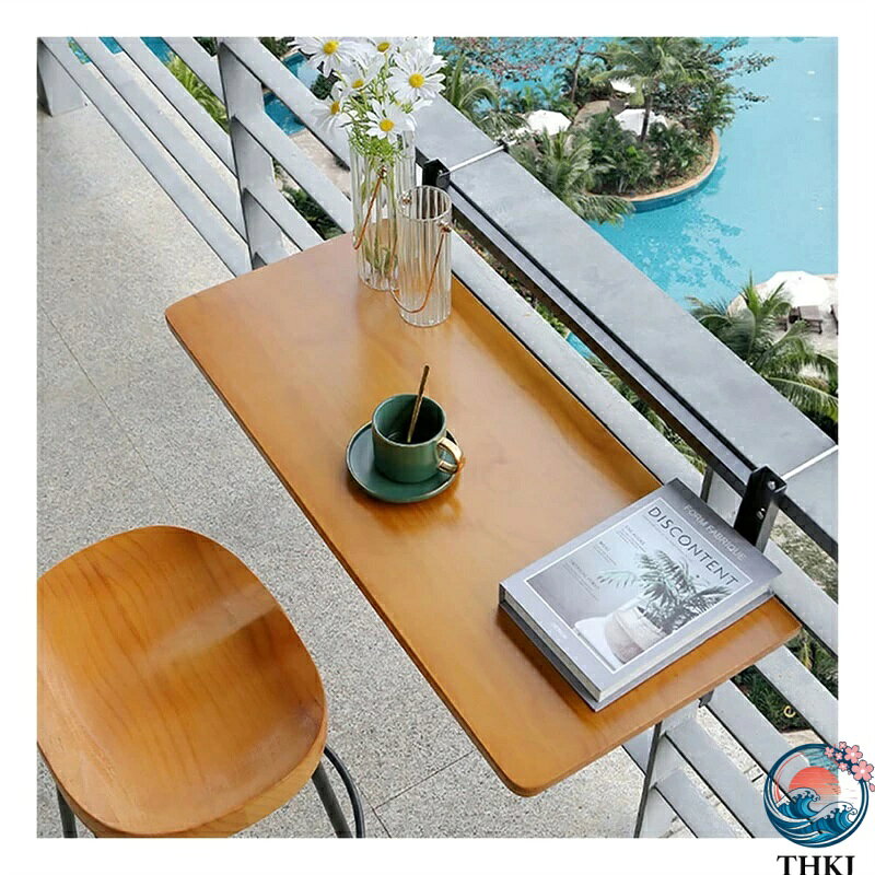 【全品5%ポイント】バルコニー折りたたみテーブル 屋外吊り下げ手すりテーブル THKJ デッキパティオガーデンテーブル 人気 おすすめ 便利 快適 軽量 実用的 [2]