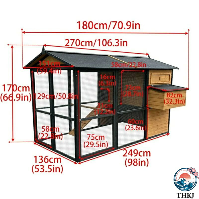 【全品2点で5%OFF】大型鶏小屋 木製鶏舎 ...の紹介画像2