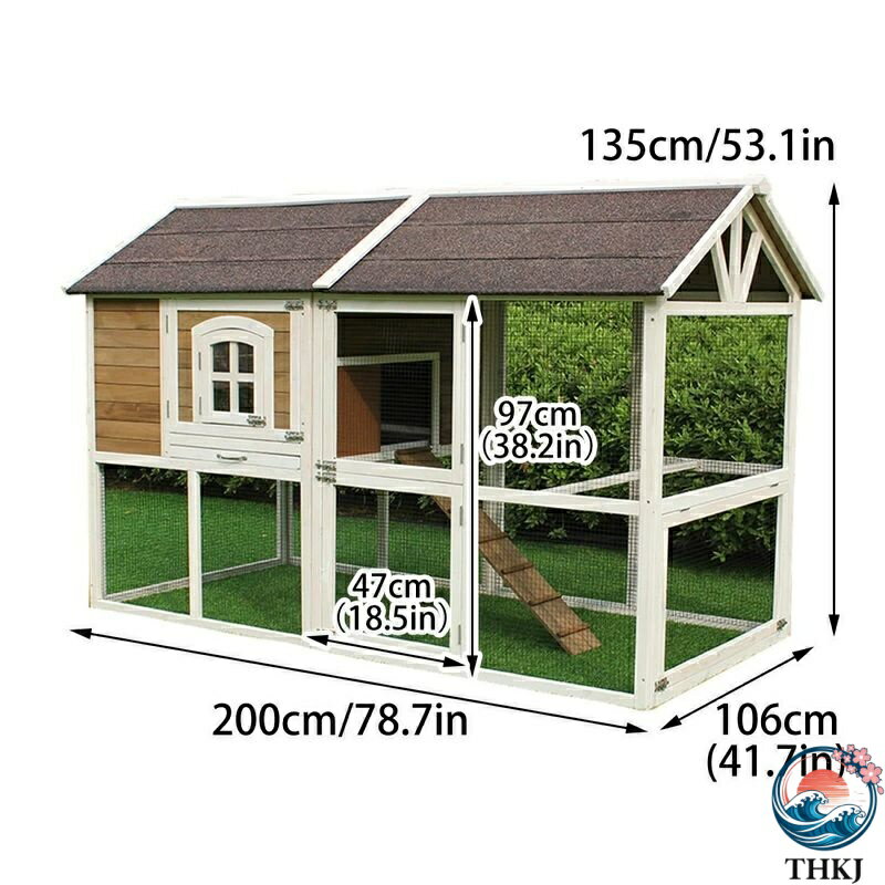 【全品2点で5%OFF】大型ウサギ小屋 防水屋...の紹介画像2