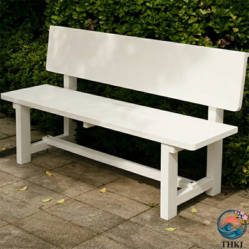 【全品5%ポイント】木製ベンチ 屋外 全天候型屋外パティオベンチ 背もたれ付き THKJ 全板接合 ガーデンチェア雨ざらし 最大荷重 400 KG ガーデン チェア