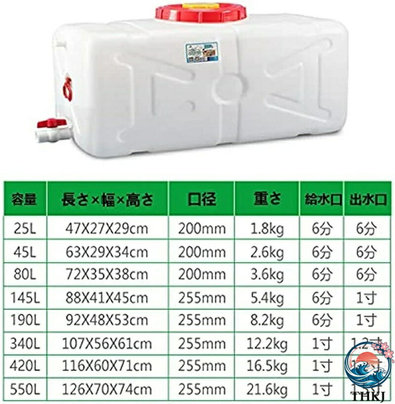 【全品5%ポイント】貯水タンク 貯水容器 雨水タンク 集水器 45L 80L 145L 190L THK...