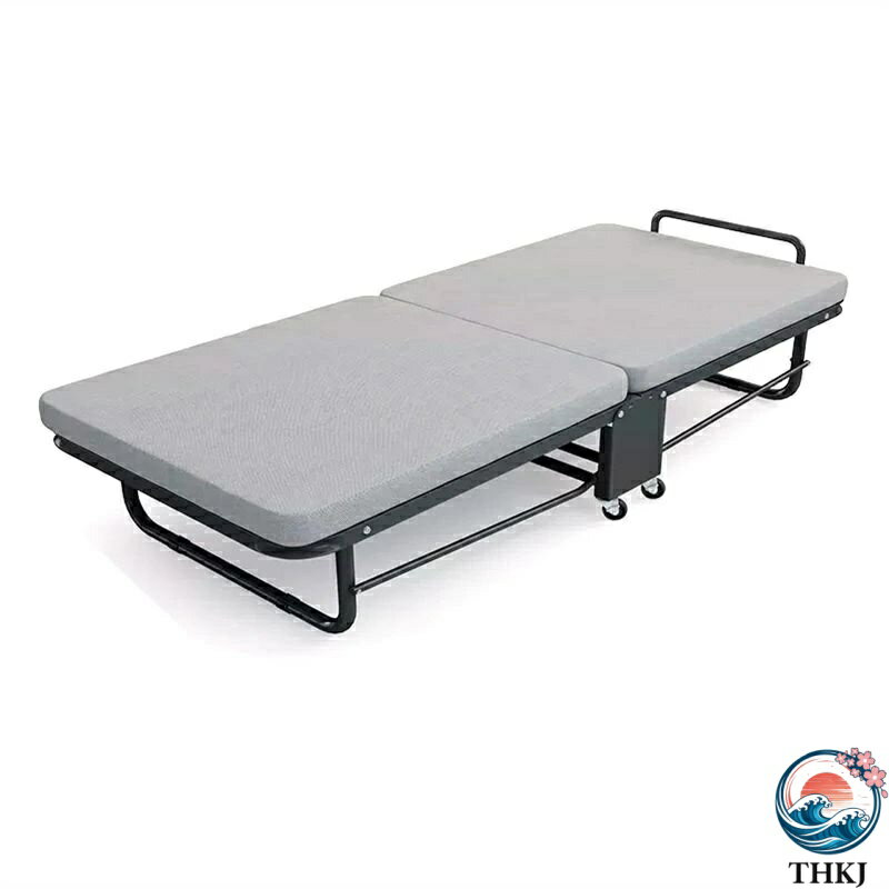 【全品2点で5%OFF】大人用折り畳みベッド、ユニバーサルホイール付き折りたたみベッド、屋内ホーム＆オフィス用大人用マットレス付きおりたたみベット