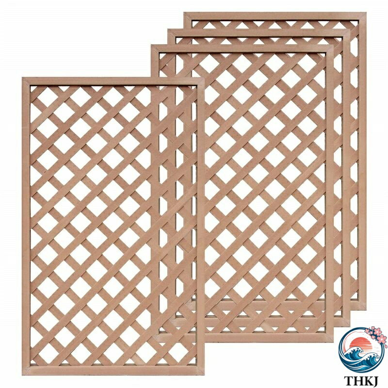 【全品2点で5%OFF】人工木製 ラティス ナチュラル 4枚セット 高さ150cm幅90cm厚み3. ...