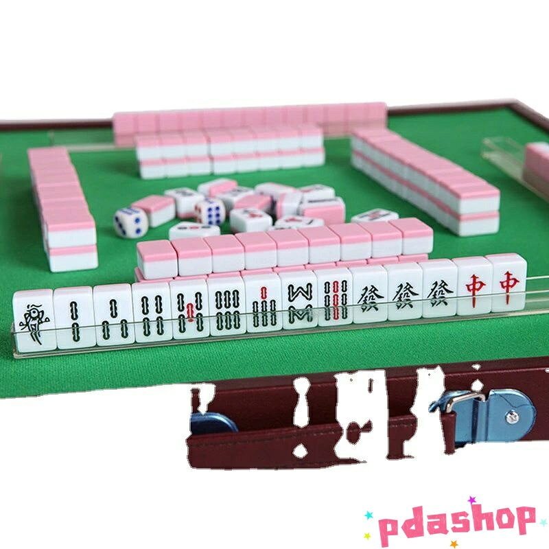 PDA shopの【全品5%ポイント】麻雀牌 麻雀セット 144枚 収納バッグ付き 麻雀マット付き 超軽量 麻雀パイ 携帯便利 ポータブル 家庭 旅行用 初心者 ミニ 人気｜アングル2