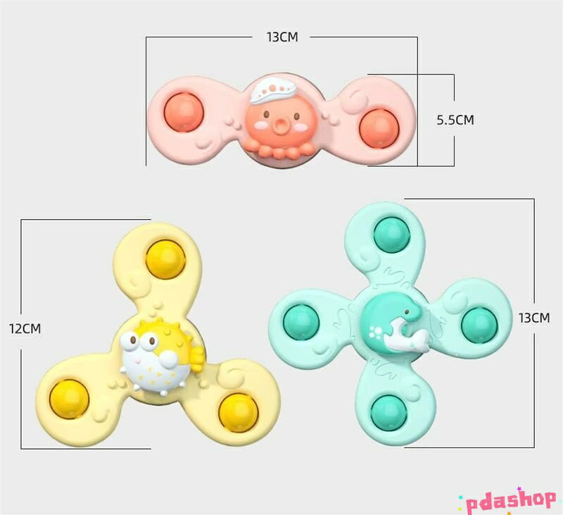 【全品2点で5%OFF】ハンドスピナー 三個セット 知育玩具 赤ちゃん お風呂 おもちゃ 0歳 ファットブレイン 育児 海の生き物
