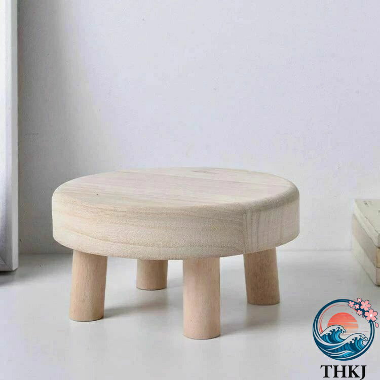 【全品5%ポイント】天然木製ミニスツール 子供用可愛い無垢材簡易小椅子 [2]