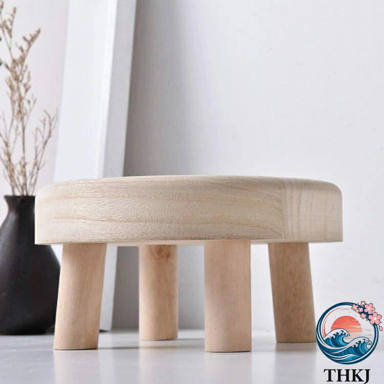 【全品5%ポイント】天然木製ミニスツール 子供用可愛い無垢材簡易小椅子 [3]