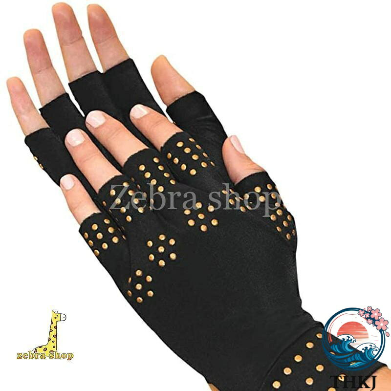 【全品5%ポイント】着圧磁気手指サポーター 関節保護固定マッサージ手袋