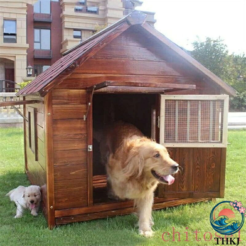 【全品5%ポイント】犬小屋 屋根 屋外 大型犬 木製 超大型犬 大型 通気 耐久 組立簡...