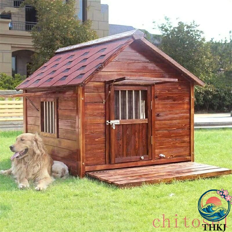 【全品5%ポイント】犬小屋 屋根 屋外 大型犬 木製 超大型犬 大型 通気 耐久 組立簡...
