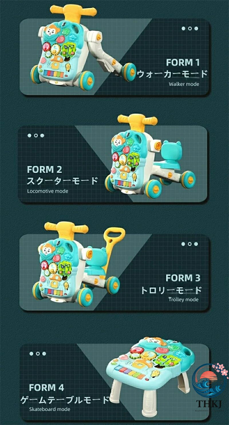 【全品5%ポイント】ベビーウォーカー ベビーカー 多機能 寝返り防止 4 in 1 歩行補...