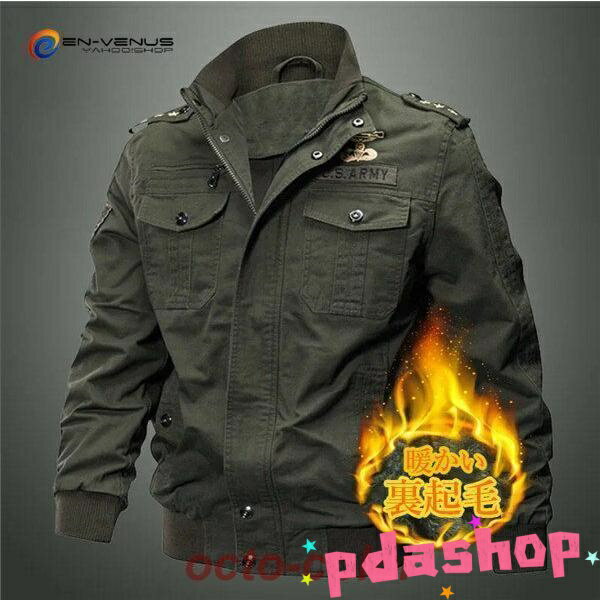 樂天商城 - 【全品5%ポイント】バイクジャケット メンズ 裏起毛ジャケット ミリタリージャケット 暖かい 大きいサイズ モッズ ブルゾン アウター 防寒 裏ボア