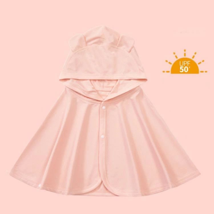 【全品5%ポイント】UVカット ベビーマント UV対策 日焼け防止 ベビーポンチョ クマ...
