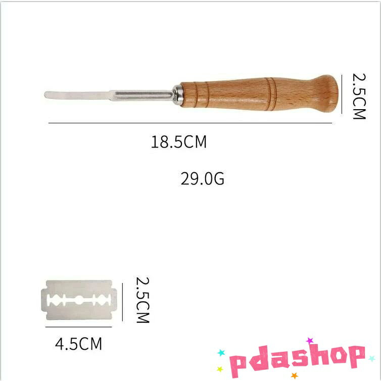 【全品5%ポイント】5ブレード パンナイフ 替え刃 パン切りナイフ クープナイフ ナイフ パン切り ステンレス製 生地分割ナイフ 革ケース付 キッチン用品 3